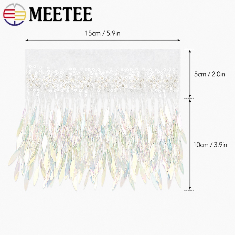 شريط دانتيل مزين بالترتر والشر - مراجعة Fringe Ribbon Sewing وسعره