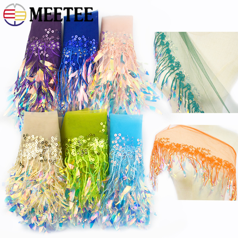 شريط دانتيل مزين بالترتر والشر - مراجعة Fringe Ribbon Sewing وسعره