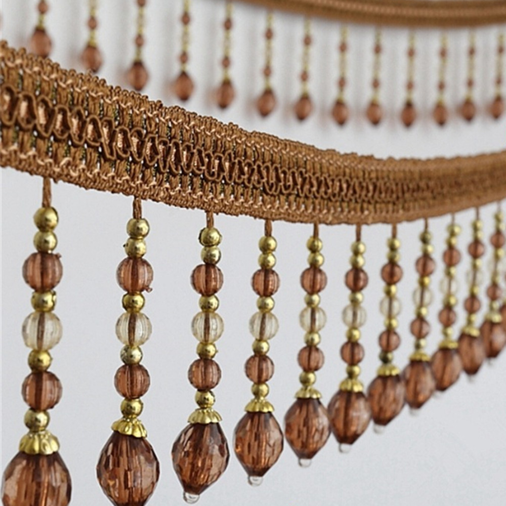شريط قماش مزخرف بخرز معلق وشرا - مراجعة Fringe Ribbon Sewing وسعره